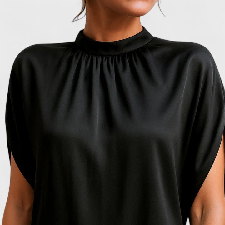 Halle | Chic Mock Neck Mini Dress view 4