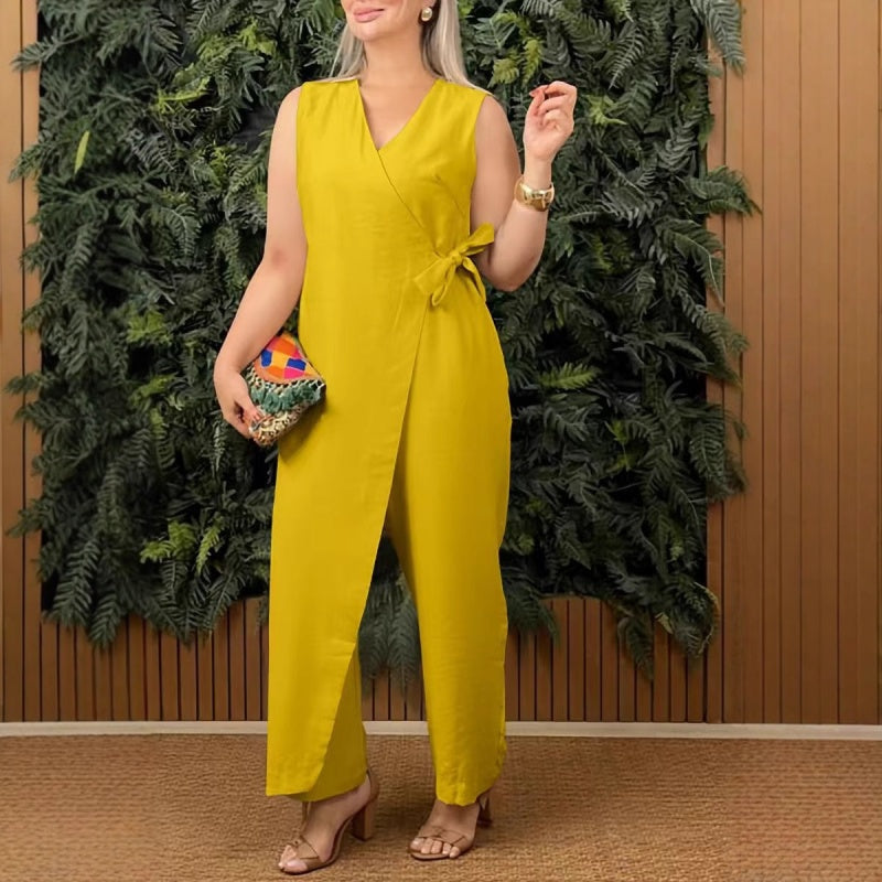 Jacinda | Elegant Black Sleeveless Jumpsuit view 5