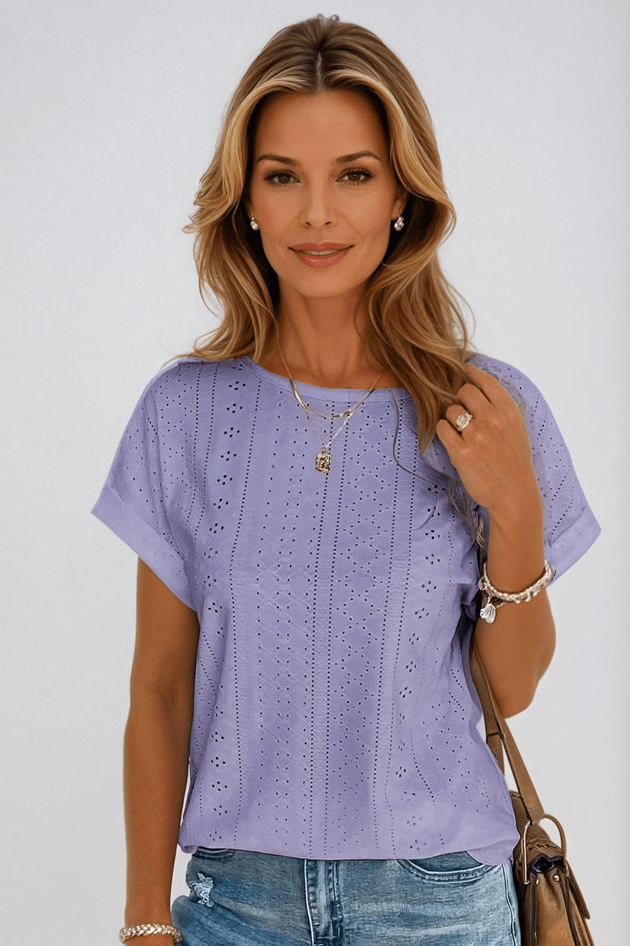 Althea | Elegant Eyelet Embroidered Blouse view 4
