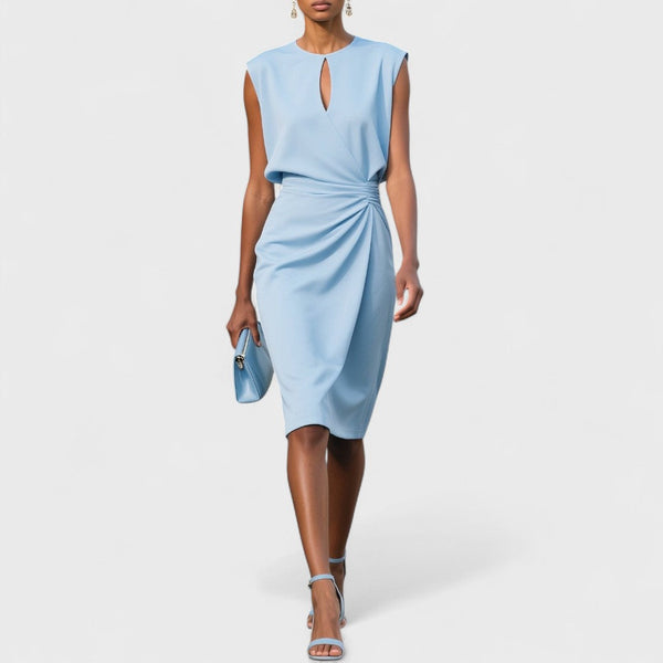 Isabel | Elegant Fabric Midi Dress