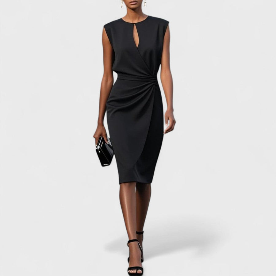 Isabel | Elegant Fabric Midi Dress view 3