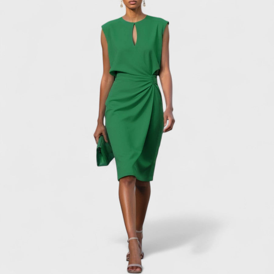 Isabel | Elegant Fabric Midi Dress view 4
