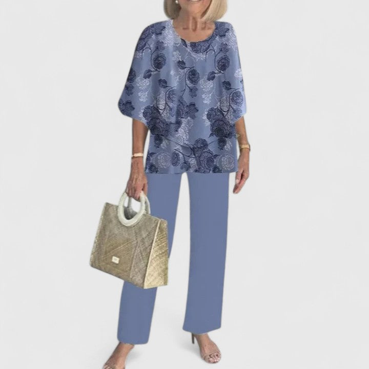 Enida | Women's Elegant Fabric Two-Piece Set | Chic Comfortable Plus Size Outfit view 8