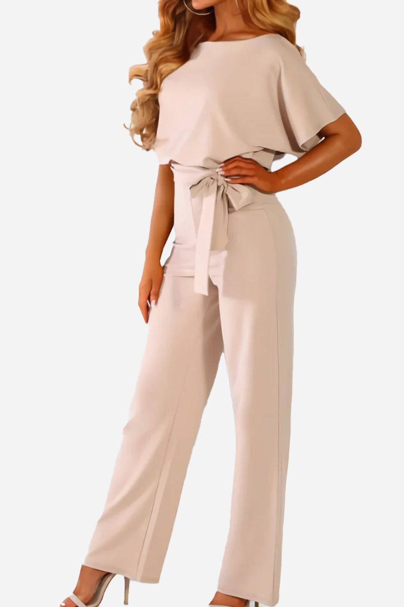 Catalina | Elegant Fabric Wide-Leg Jumpsuit view 2