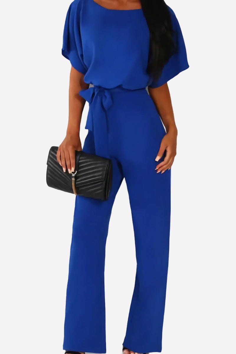 Catalina | Elegant Fabric Wide-Leg Jumpsuit view 4