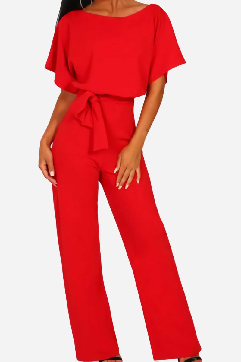 Catalina | Elegant Fabric Wide-Leg Jumpsuit view 5