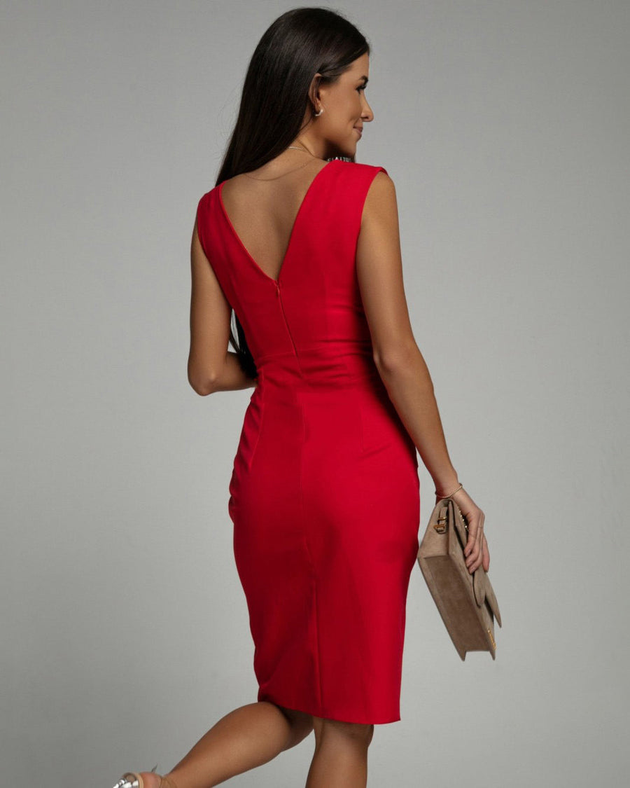 Faye | V-Neck Elegant Fitted Dress view 2