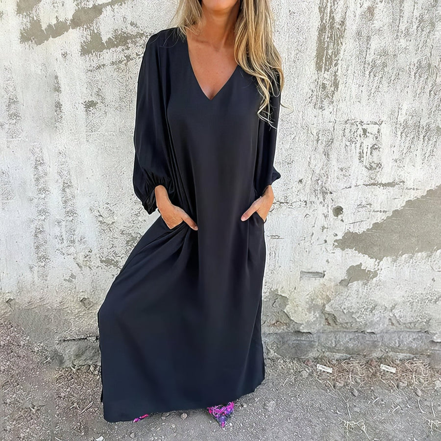 Eloise | Women's Elegant Flowing Maxi Dress view 3