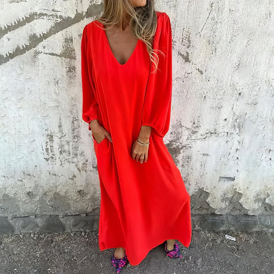Eloise | Women's Elegant Flowing Maxi Dress view 5