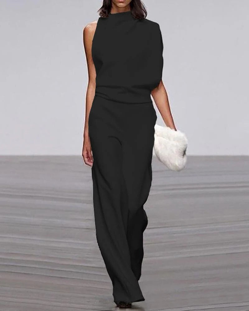 Veronica |  Elegant Wide Leg Jumpsuit view 3