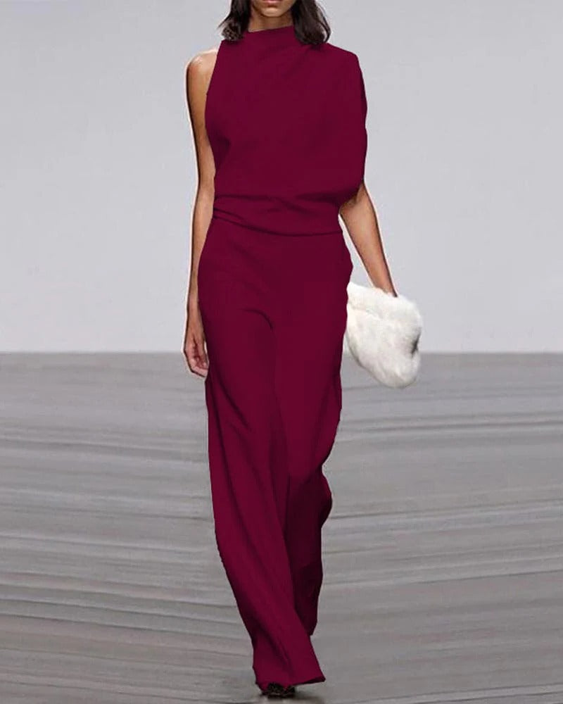 Veronica |  Elegant Wide Leg Jumpsuit view 5