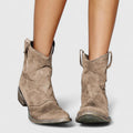 Women's Elegant Leather Ankle Boots | Stylish Black Western Heeled Footwear