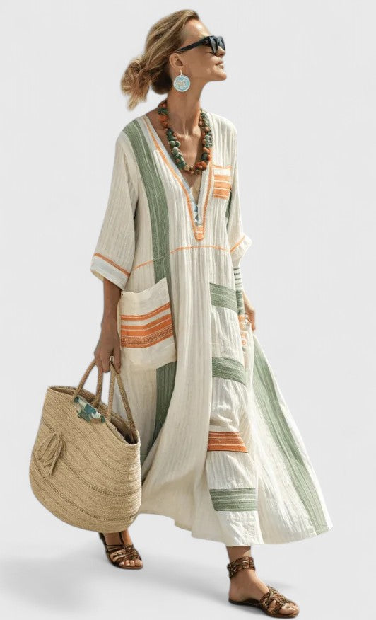 Zain | Women's Elegant Maxi Dress | Flattering Plus Size Summer Gown view 8