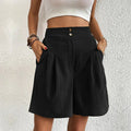 Deborah | Elegant Pleated High Waist Shorts