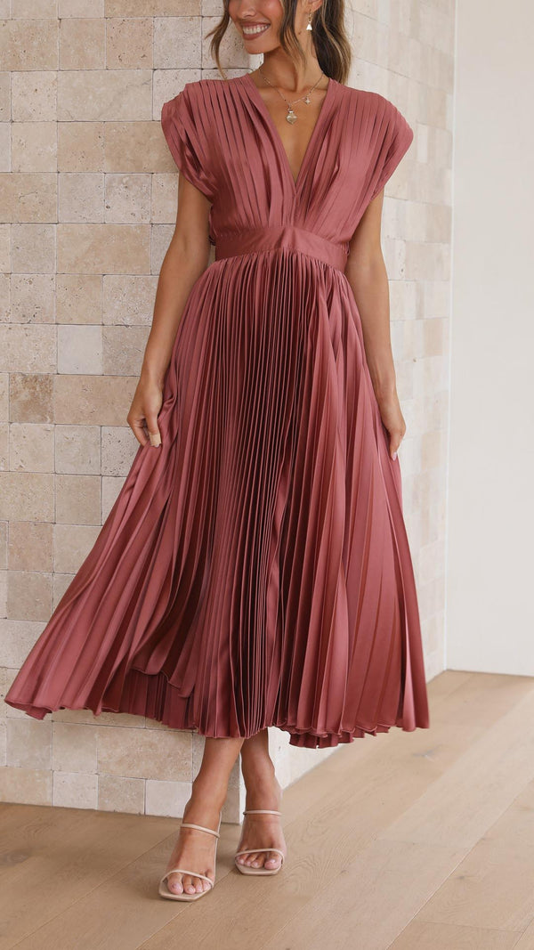 Ravenna | Pleated Flowing Evening Gown