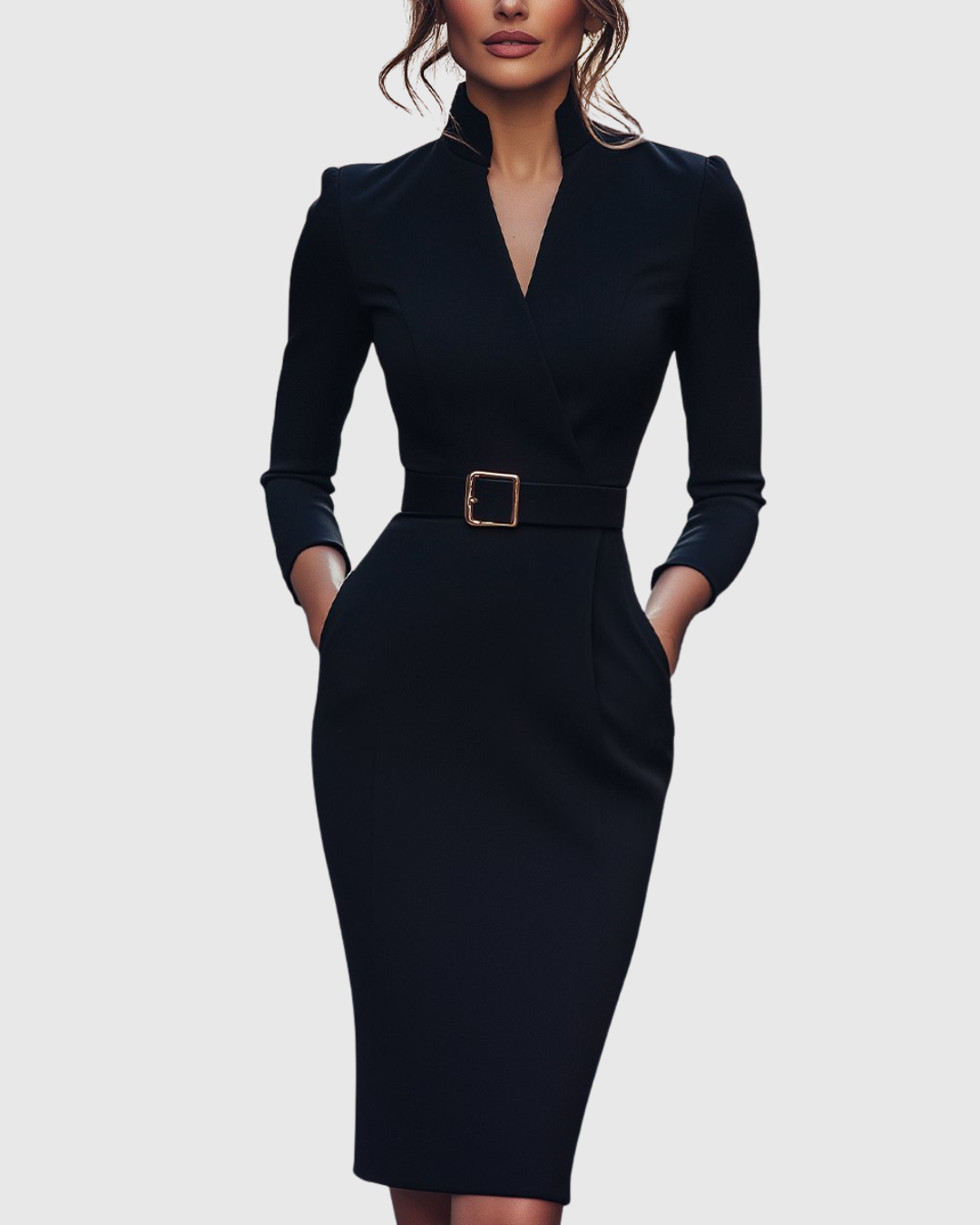 Fiora | Elegant Fitted Midi Dress