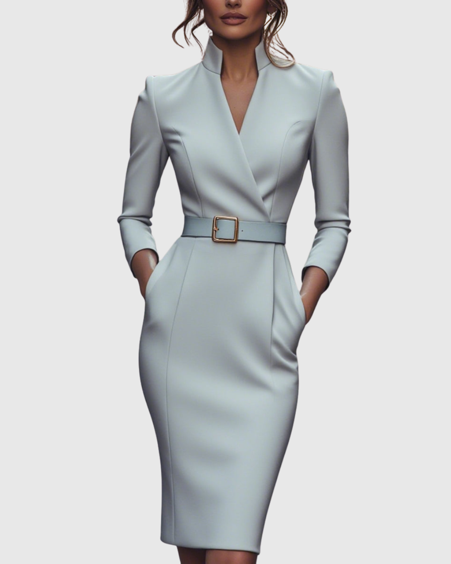 Fiora | Elegant Fitted Midi Dress view 10