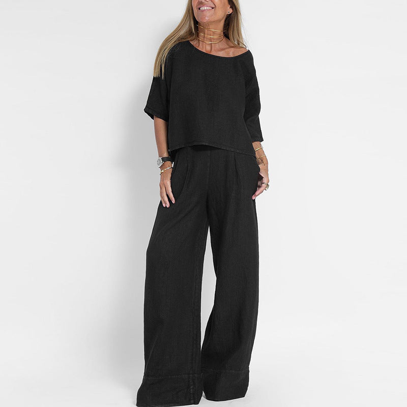 Gwen |  Elegant Relaxed Two-Piece Set view 3