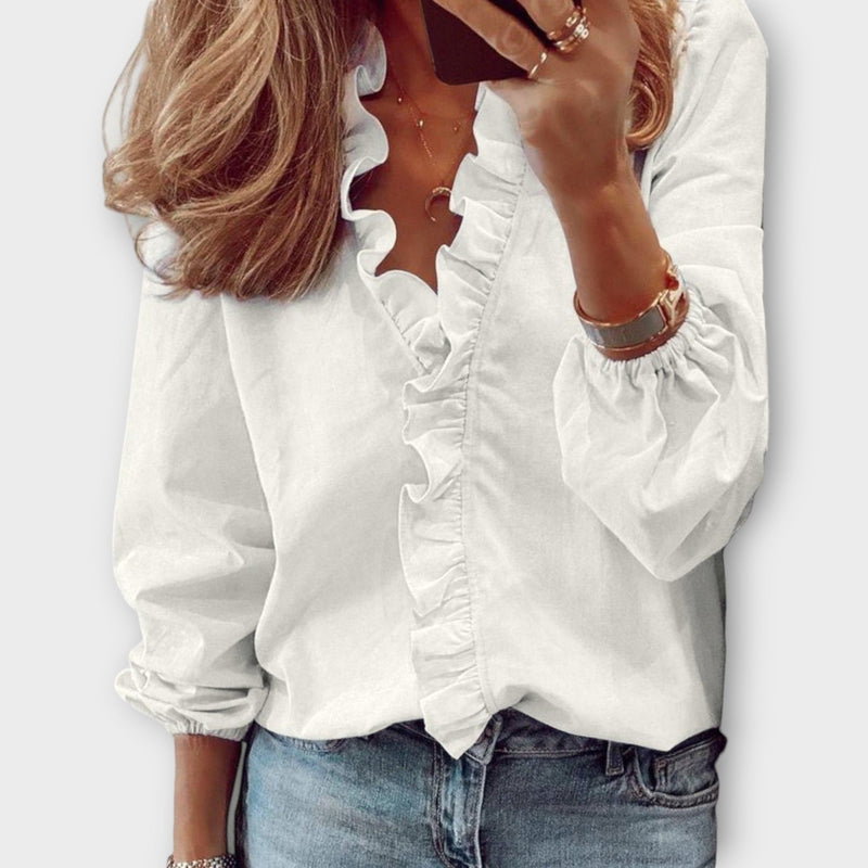 Samantha | Women's Elegant Ruffled Blouse | Stylish Summer Tops for Women