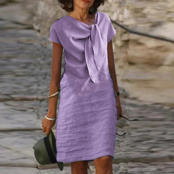 Ruby | Women's Elegant Solid Midi Dress