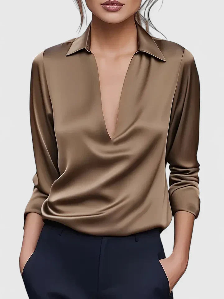 Zephyrine | Sophisticated V-Neck Blouse view 6