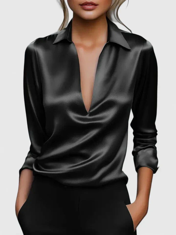Zephyrine | Sophisticated V-Neck Blouse view 7