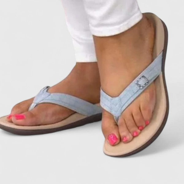 Women's Ergonomic Leather Sandals | Comfortable Breathable Summer Footwear 0