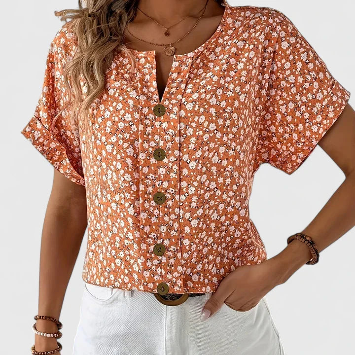Demi | Floral Print Blouse view 5