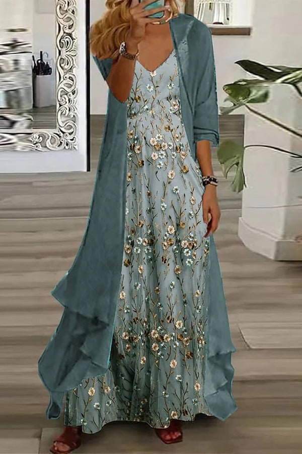 Willow | Floral Print Maxi Dress Set