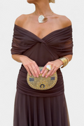Vivo | Women's Floral Print Maxi Dress | Elegant Pleated Summer Evening Gown