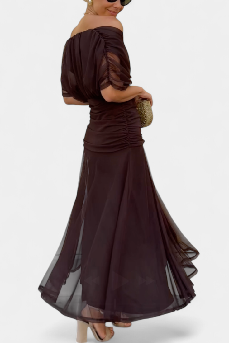 Vivo | Women's Floral Print Maxi Dress | Elegant Pleated Summer Evening Gown view 3