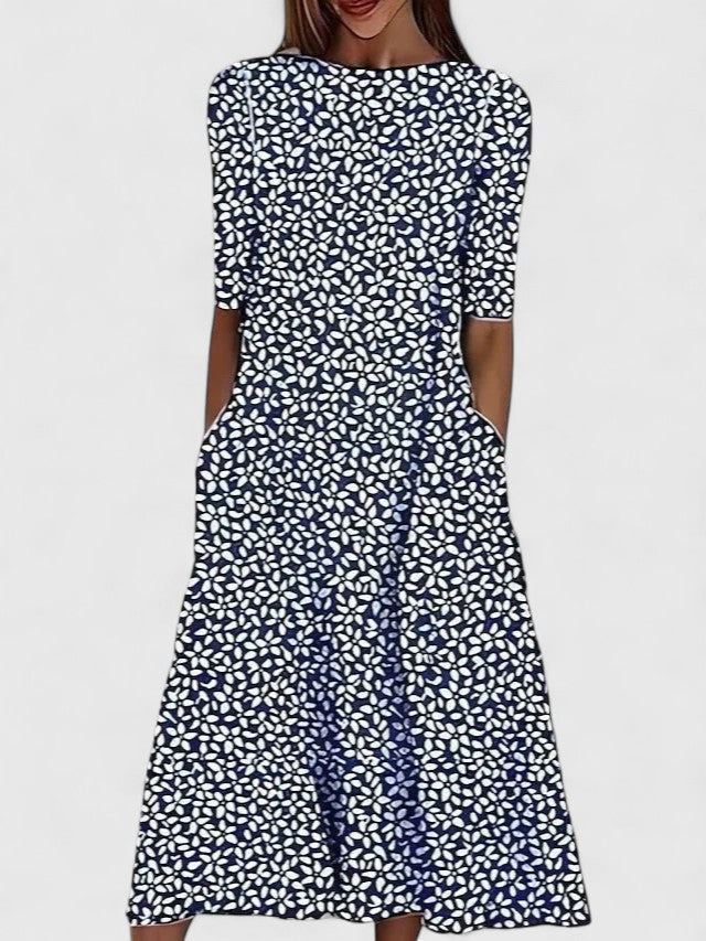 Callista | Floral Print Midi Dress view 3