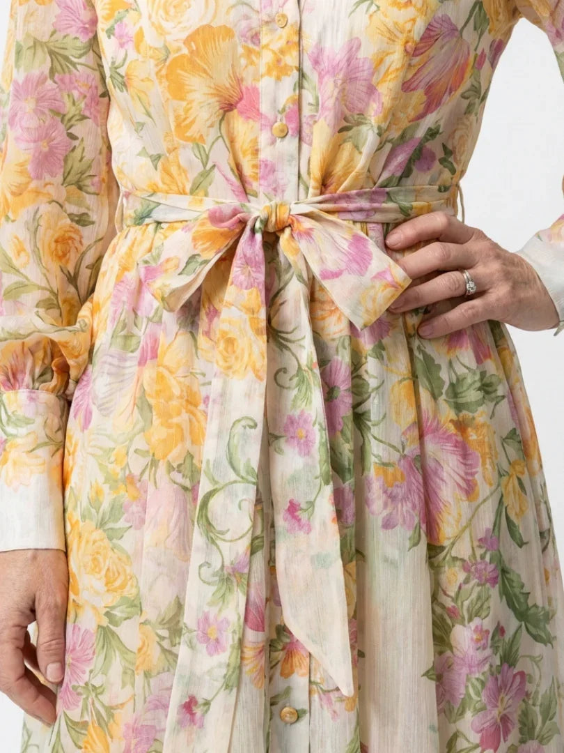 Faustine | Floral Sheer Maxi Dress view 3