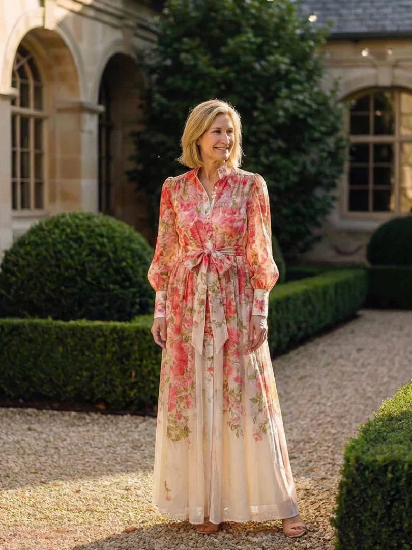 Faustine | Floral Sheer Maxi Dress view 7