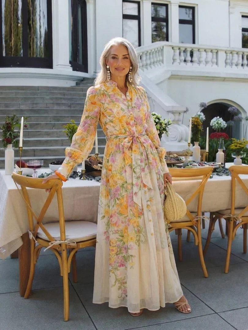 Faustine | Floral Sheer Maxi Dress view 8