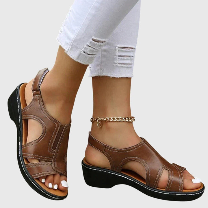 Women's Gel-Infused Orthopedic Sandals | Comfortable Adjustable Everyday Footwear 0