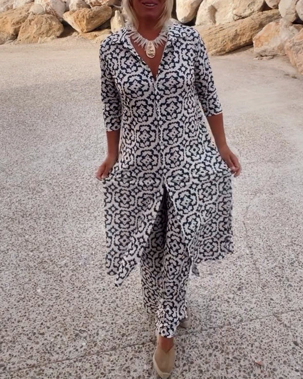 Stella | Women's Geometric Print Two-Piece Set