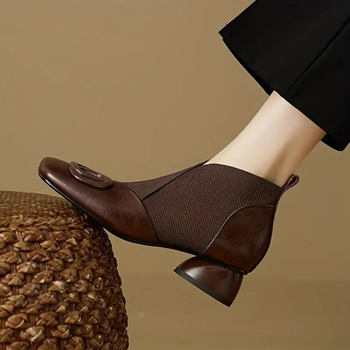 Women's Handcrafted Leather Ankle Boots | Comfortable Black Orthopedic Booties for Daily Wear 0