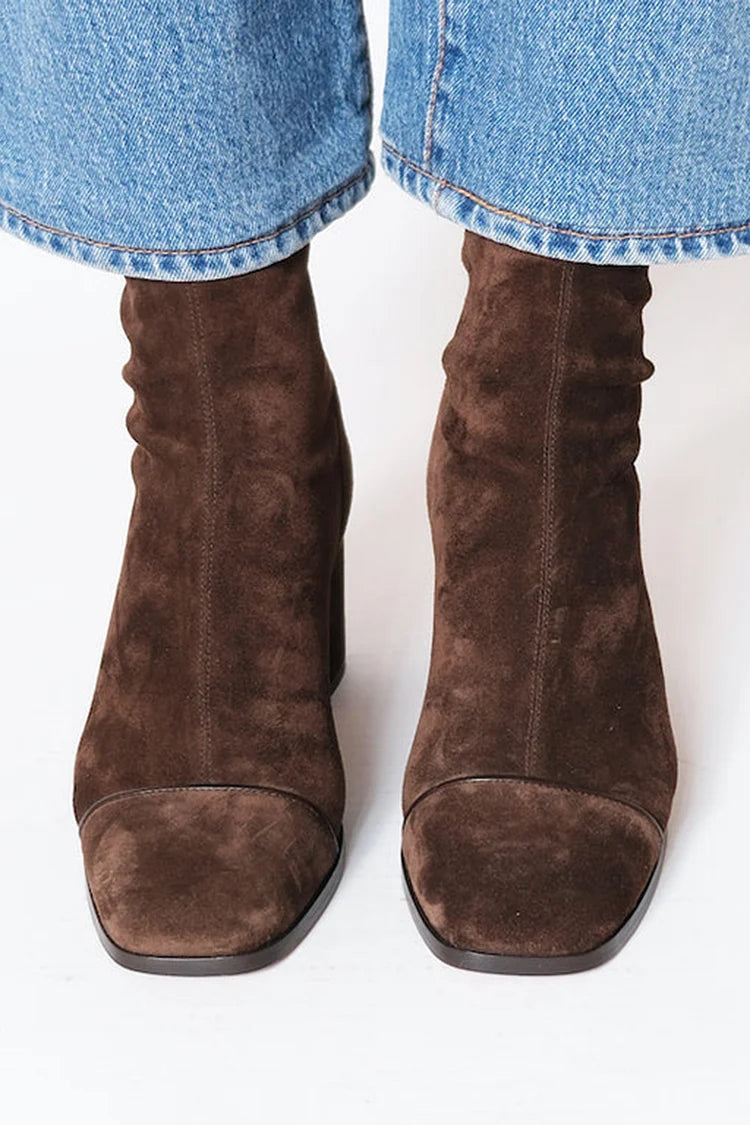 Elspeth | Square-Toe Block Heel Boots view 2