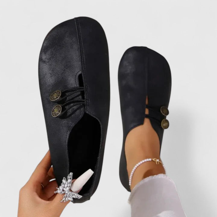 Women's Leather Loafers | Elegant Black Slip-On Shoes for Everyday Comfort 0
