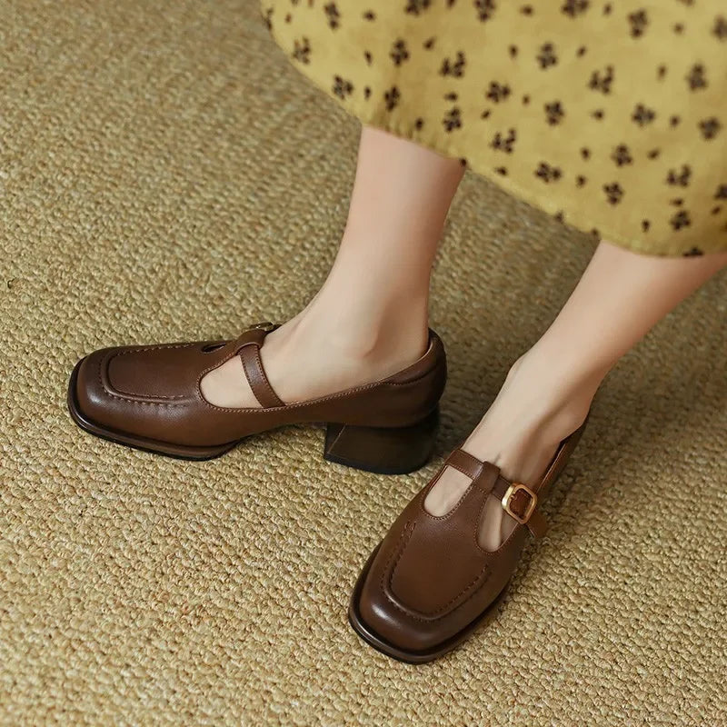 Gemma | Leather T-Strap Mary Janes view 4