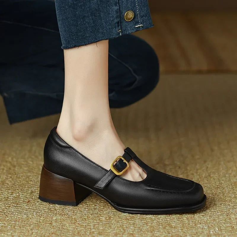 Gemma | Leather T-Strap Mary Janes view 6