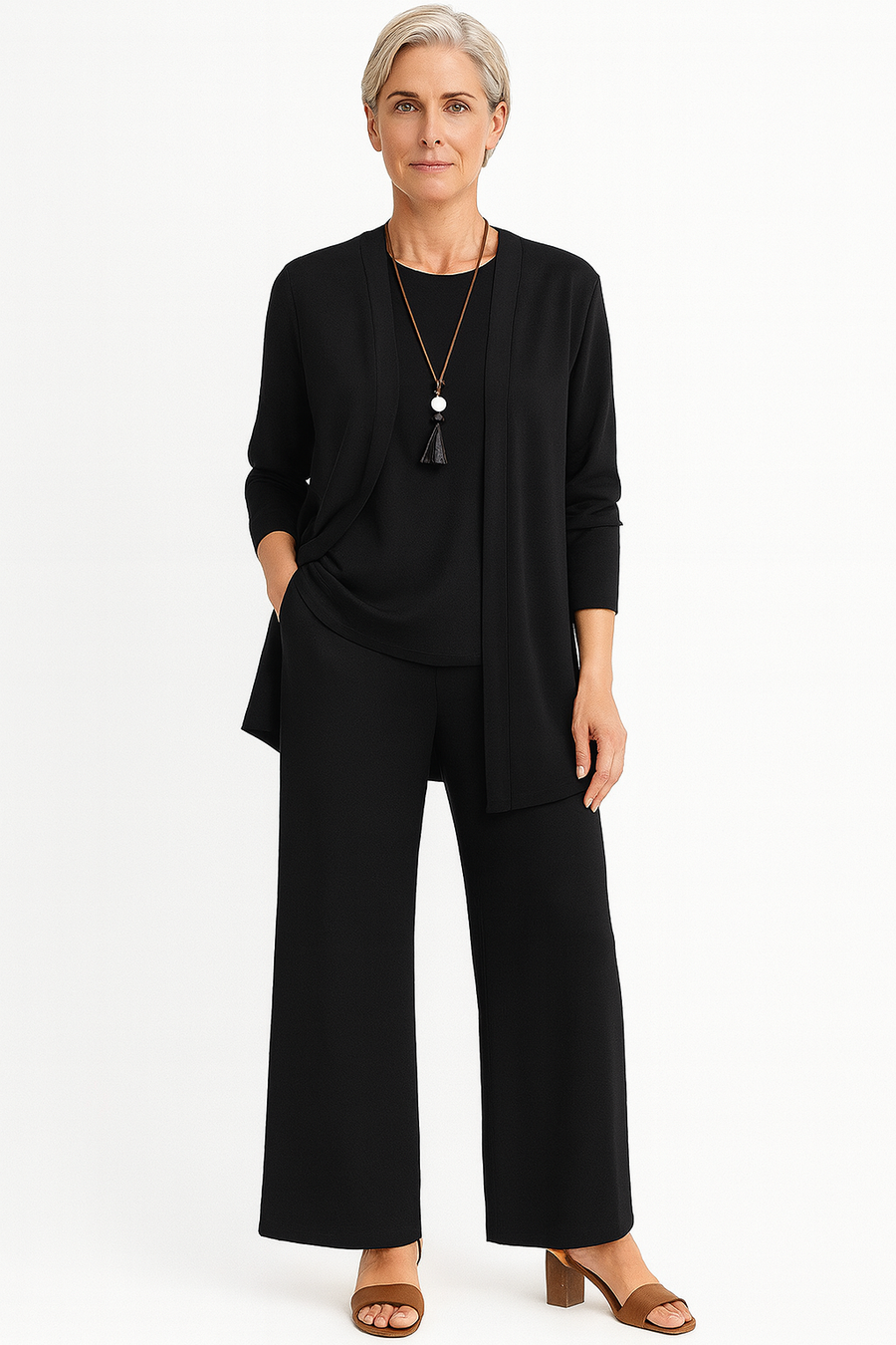 Elena |Women's Lightweight 3-Piece Set | Elegant Plus Size Outfit for All Seasons view 2