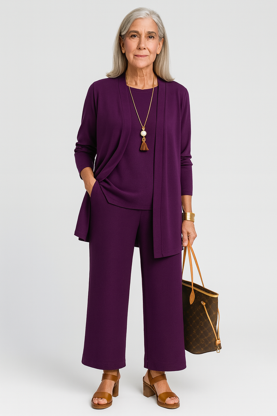 Elena |Women's Lightweight 3-Piece Set | Elegant Plus Size Outfit for All Seasons view 5