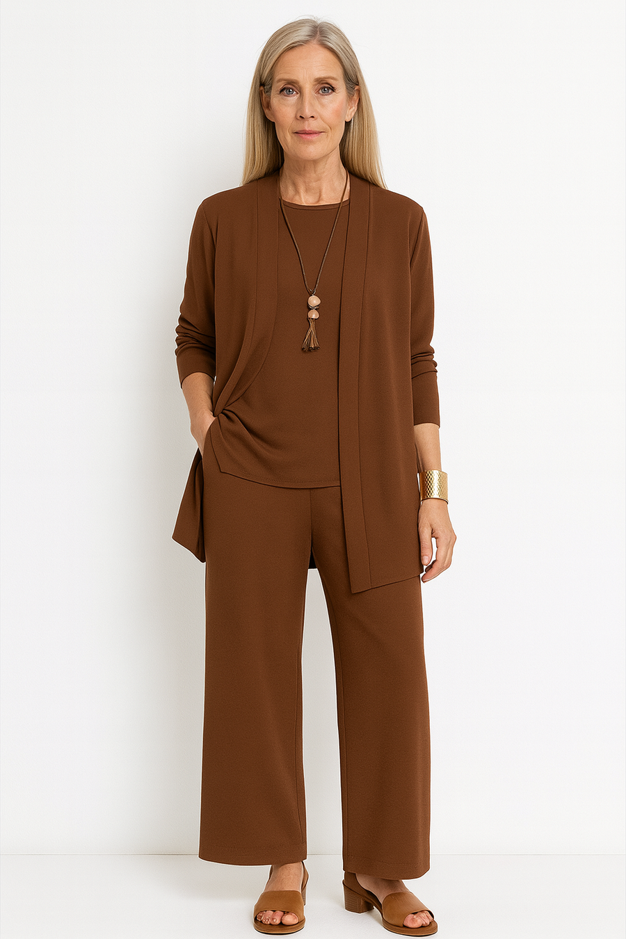 Elena |Women's Lightweight 3-Piece Set | Elegant Plus Size Outfit for All Seasons view 6
