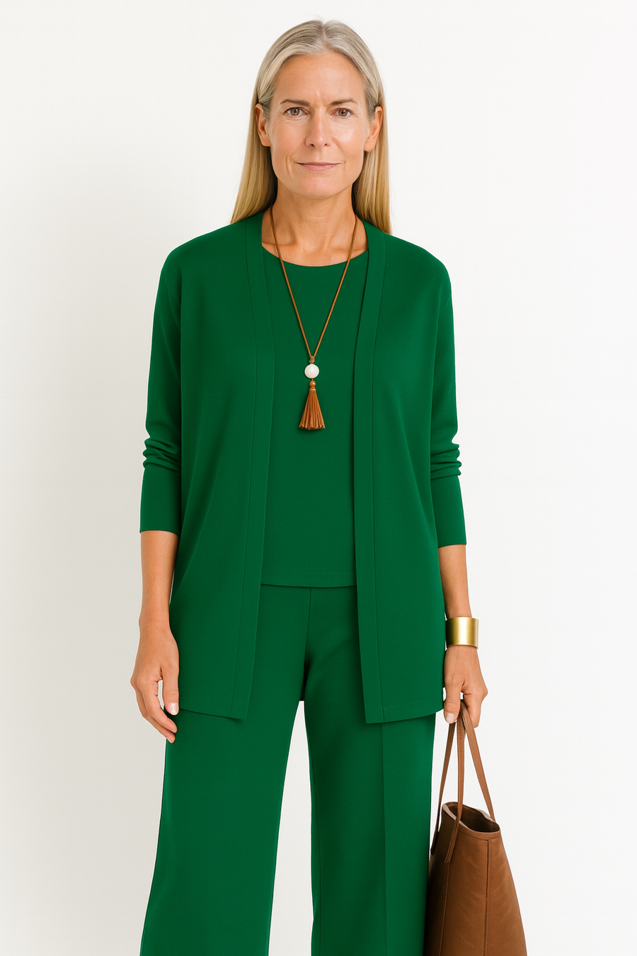 Elena |Women's Lightweight 3-Piece Set | Elegant Plus Size Outfit for All Seasons view 9