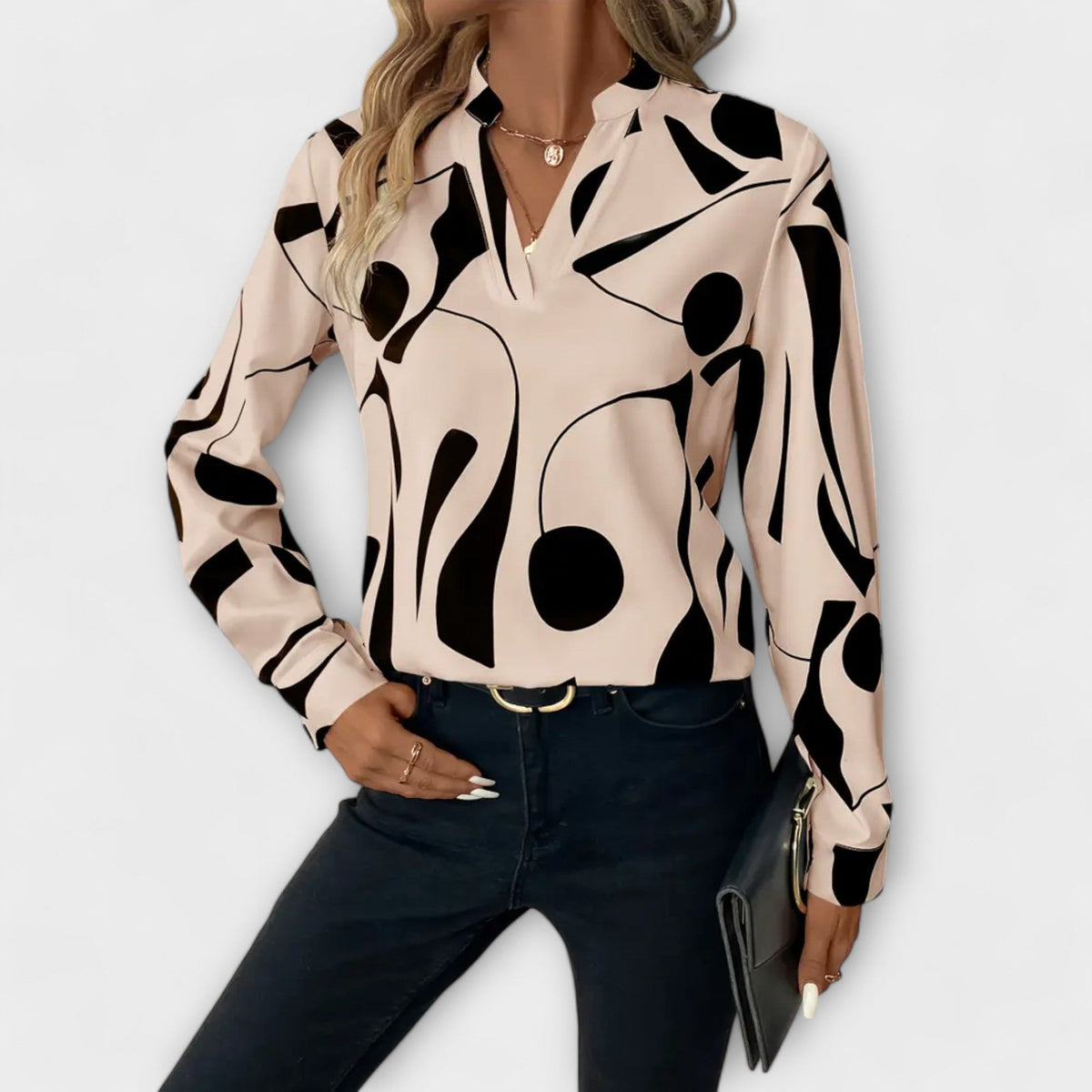 Edwina | Lightweight Abstract Pattern Blouse