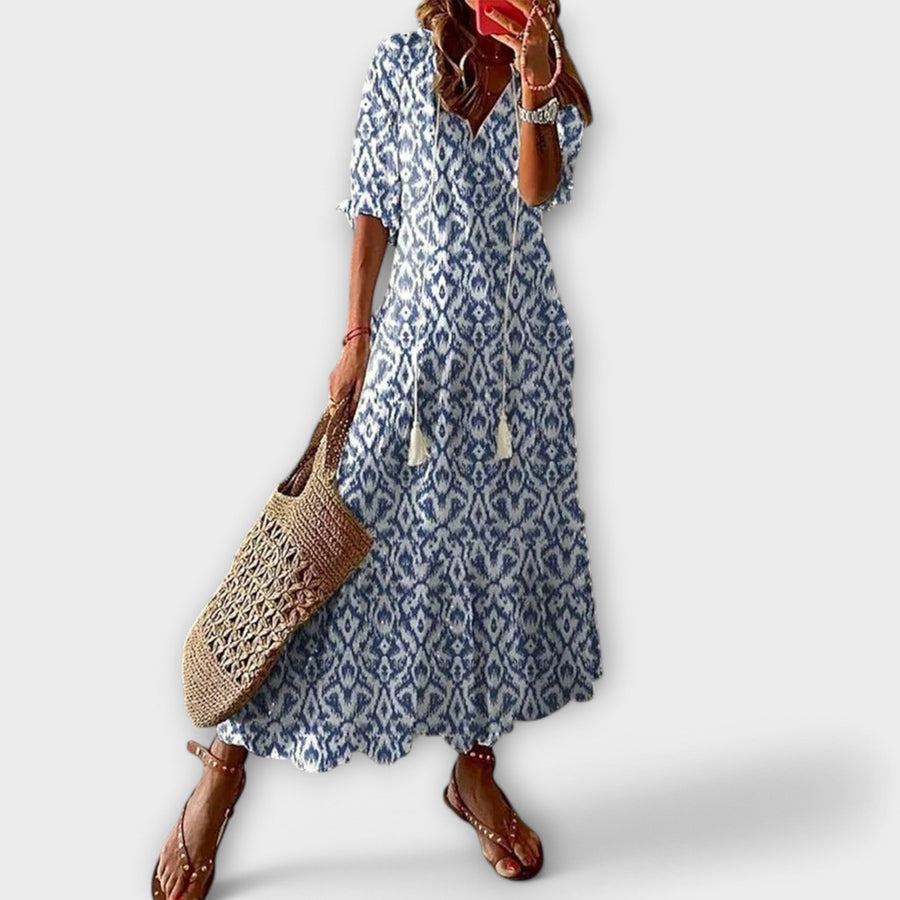 Eleganza | Women's Lightweight Bohemian Maxi Dress | Elegant Flowing Summer Gown view 2