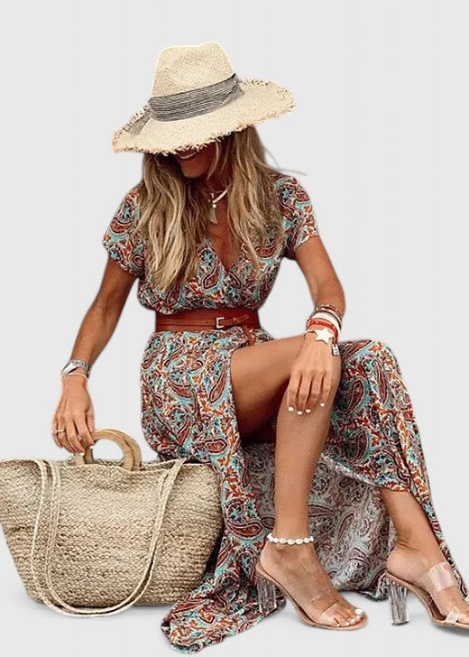 Beverly |  Lightweight Bohemian Maxi Dress view 3