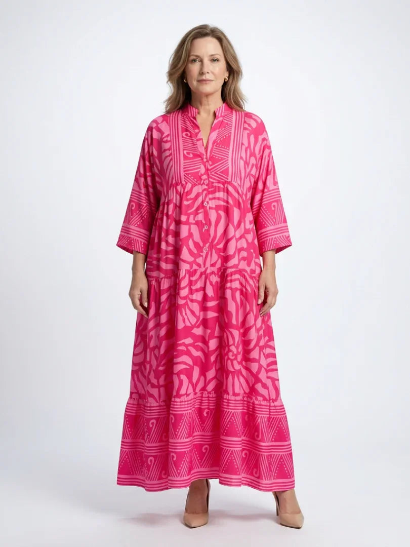 Ilaria | Button-Front Relaxed Midi Dress view 1